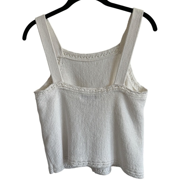 Banana Republic Cropped Sweater Tank, White, Size M - Picture 3 of 6
